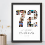 72nd Birthday Number 72 Custom Photo Collage Poster<br><div class="desc">Celebrate 72nd birthday with this personalised number 72 photo collage poster. This customisable gift is also perfect for wedding anniversary. It's a great way to display precious memories from your wedding and married life. The poster features a collage of photos capturing those special moments, and it can be customised with...</div>