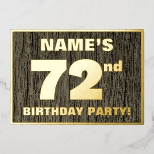 72nd Birthday Party: Bold, Faux Wood Grain Pattern