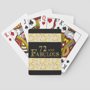 72nd Birthday Playing Cards