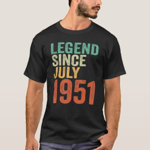 72nd Birthday Shirt Legend Since July 1951 Women M