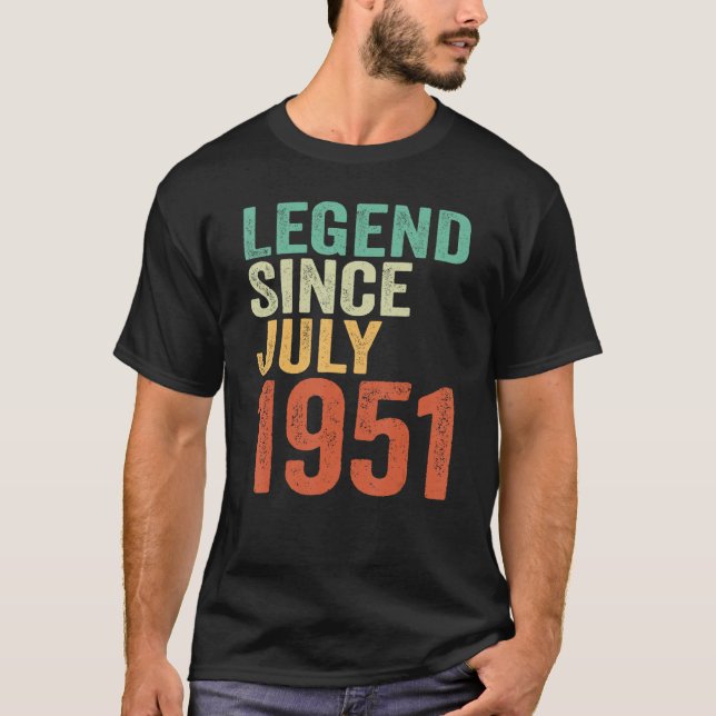 72nd Birthday Shirt Legend Since July 1951 Women M (Front)