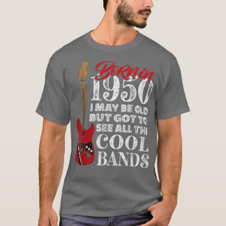 72nd BirthdayBorn in 1950 I Electric Guitar I Rock T-Shirt