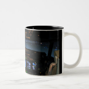 737 Cockpit Two-Tone Coffee Mug