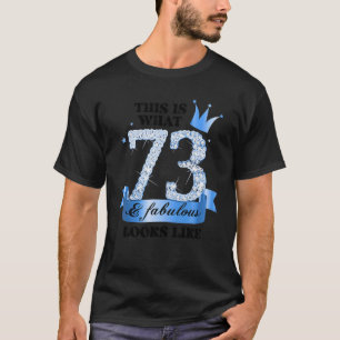 73 & Fabulous I Blue White Party Group Candid Phot T-Shirt