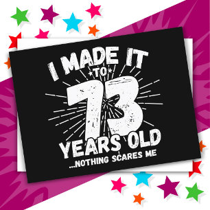 73 Year Old Sarcastic Meme Funny 73rd Birthday Postcard