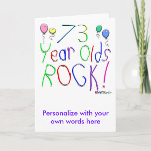 73 Year Olds Rock ! Card