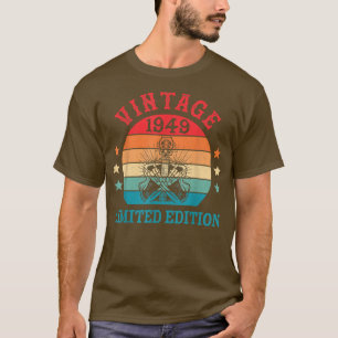 73 Years Old 73rd Birthday Vintage 1949 Guitar Lov T-Shirt