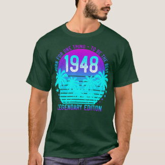 73rd Birthday 1948 Vintage Aesthetic Sunset Palm T-Shirt