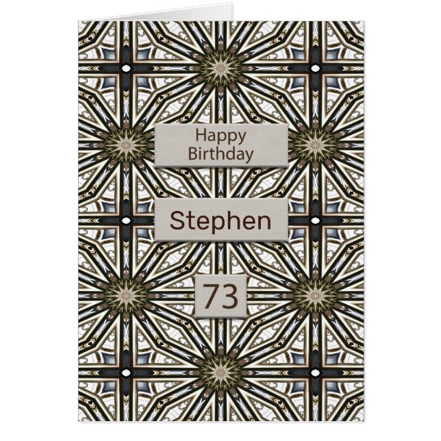 73rd Birthday Abstract Mandala Design (Front)