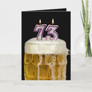 73rd Birthday Beer on black Card