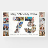 73rd Birthday Party Number 73 Photo Collage