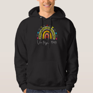 73rd Birthday Vintage 1949 Rainbow Birthday 1 Hoodie