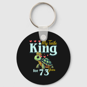73rd Wedding Anniversary Couples My Turtle King Fo Key Ring