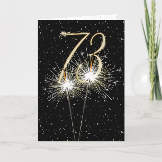 73rd wedding anniversary sparklers card (Front)