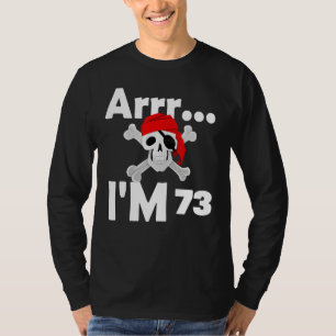 73th Birthday Pirate Skull 73 Years Old Bday T-Shirt