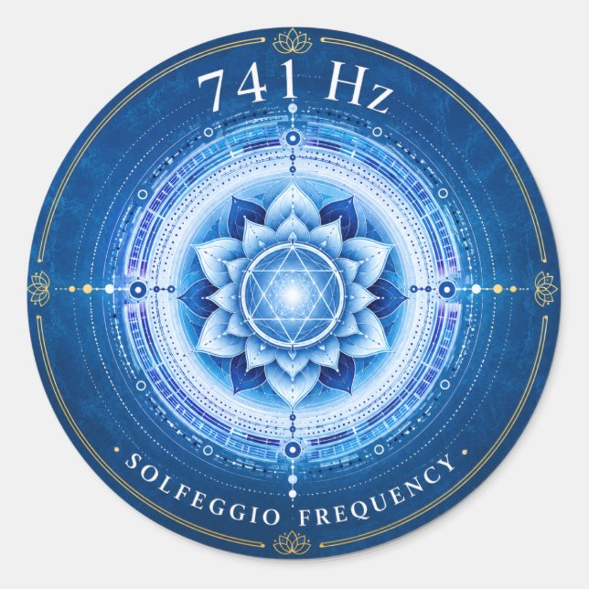 741 Hz Solfeggio Frequency Sticker (Front)