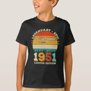 74 Year Old Bday 1951 Awesome 74th Birthday Gift T-Shirt