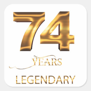 74 years legendary sticker