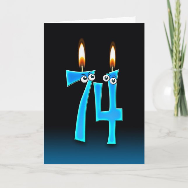 74th Birthday Candles Card (Front)