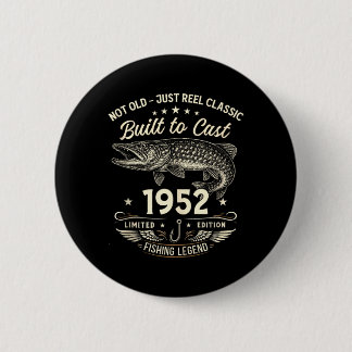 74th Birthday Fishing Gift Men Original 1952 Lied 6 Cm Round Badge