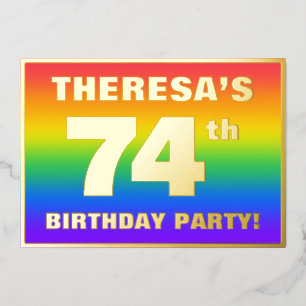 74th Birthday Party: Fun, Colourful Rainbow Patter