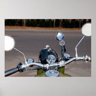 750B-2 funky motorcycle with a sidecar Poster
