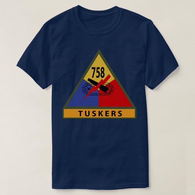 758th Tank Battalion SSI w Name Tape (Design Front)