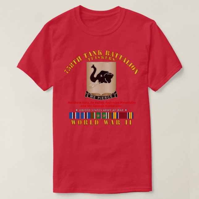 758th Tank Battalion Tuskers WWII EU SVC (Design Front)