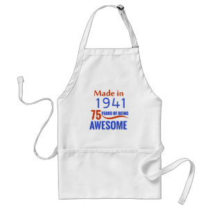 75 birthday design standard apron