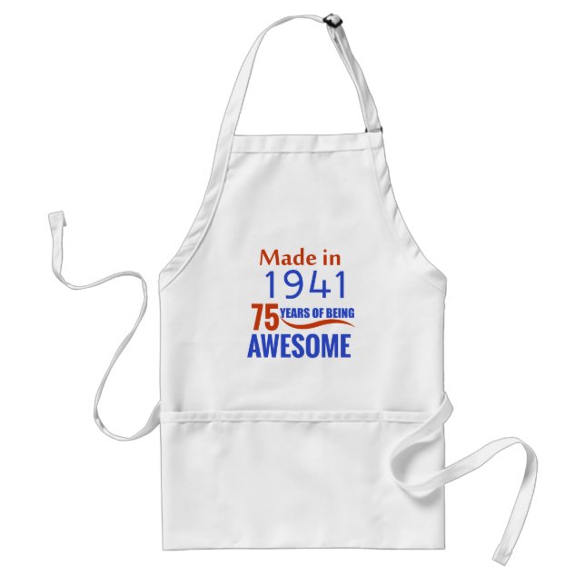 75 birthday design standard apron (Front)