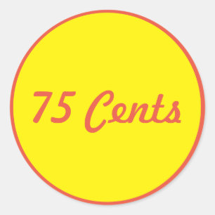 75 Cent Vending Machine Label Sticker