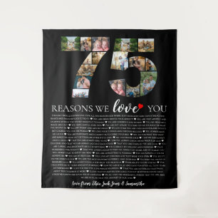 75 reasons why we love you granddad birthday tapestry