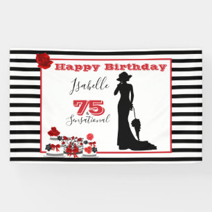 75 & SENSATIONAL 75th Birthday Party Banner