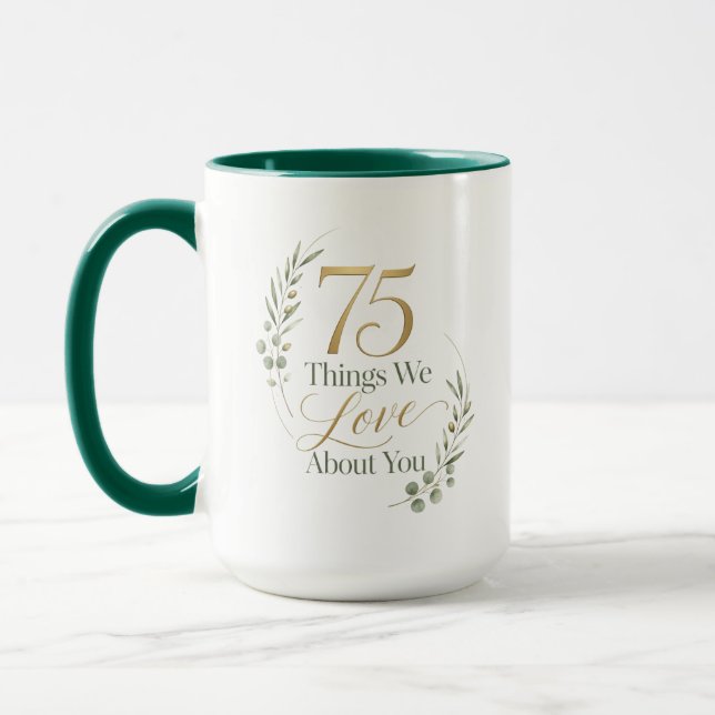75 Things We Love About Mum Mug (Left)