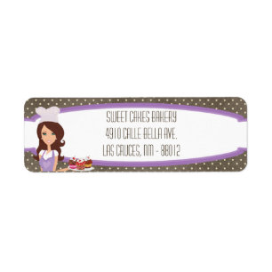 .75"x2.25" Brunette Baker Pur Return Address Label