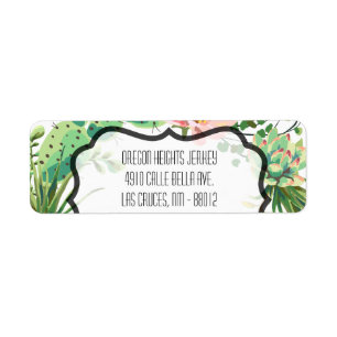 .75"x2.25" Business Address Label Bohemian Cactus