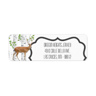 .75"x2.25" Business Address Label Deer Doe Buck Wo