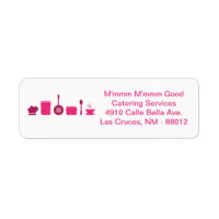 .75"x2.25" Hot Pink Catering Return Address Label