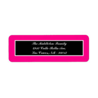.75"x2.25" Hot Pink Zebra Return Address Label
