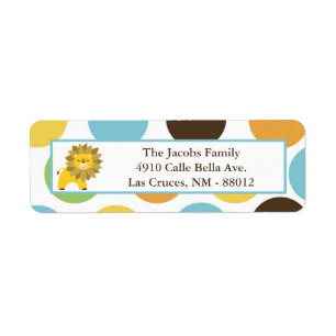 .75"x2.25" Jungle King Lion Return Address Label