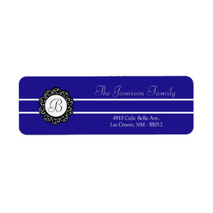 .75"x2.25" Return Address Blue & White