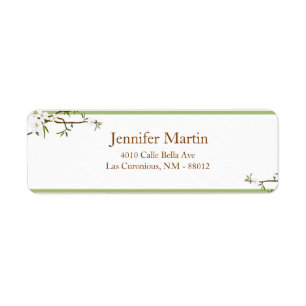 .75"x2.25" Return Address Dogwood flowers