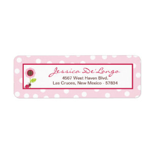 .75"x2.25" Return Address Label Berry Garden Snail