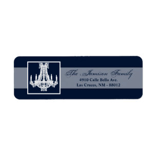 .75"x2.25" Return Address Label Crystal Chandelier