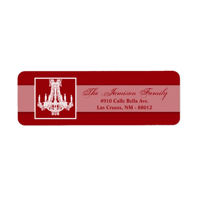 .75"x2.25" Return Address Label Crystal Chandelier (Front)