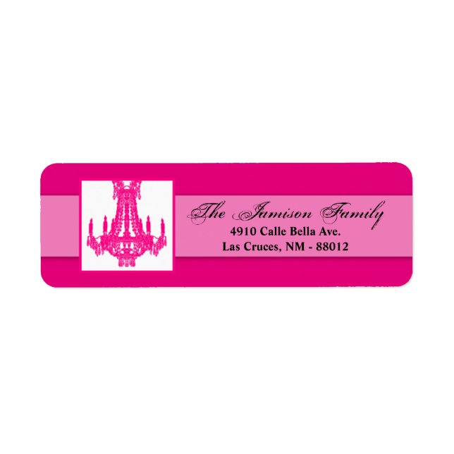 .75"x2.25" Return Address Label Crystal Chandelier (Front)
