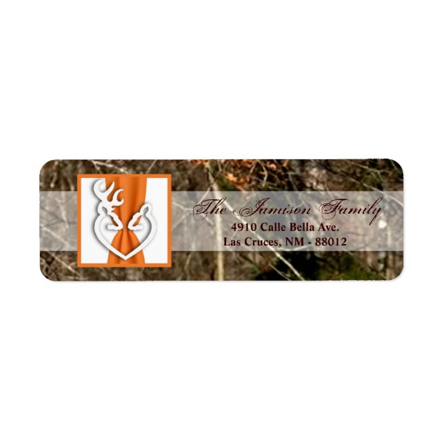 .75"x2.25" Return Address Label Deer Couple Doe (Front)