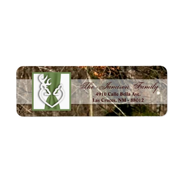 .75"x2.25" Return Address Label Deer Couple Doe (Front)
