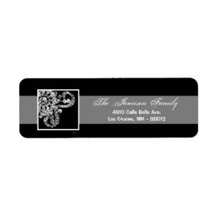 .75"x2.25" Return Address Label Diamond Jewellery