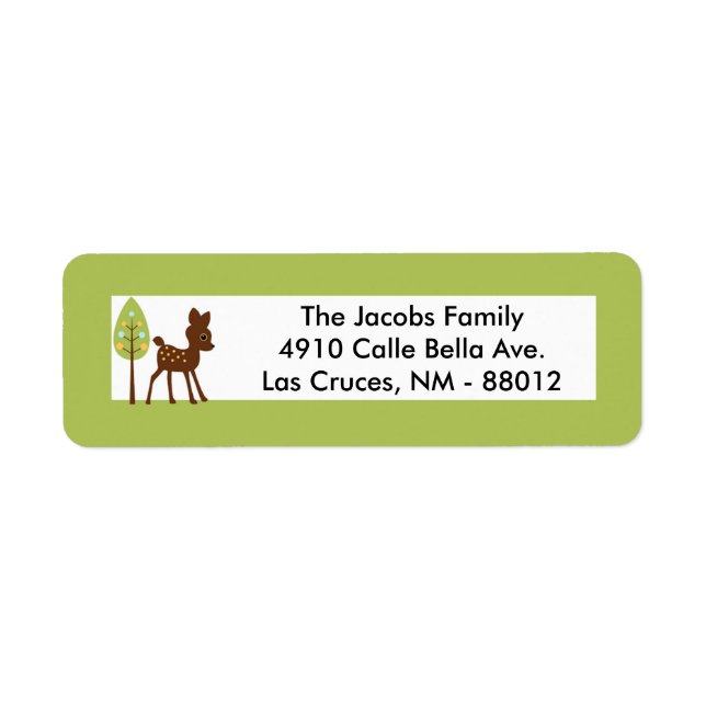 .75"x2.25" Return Address Label Forest Friends (Front)